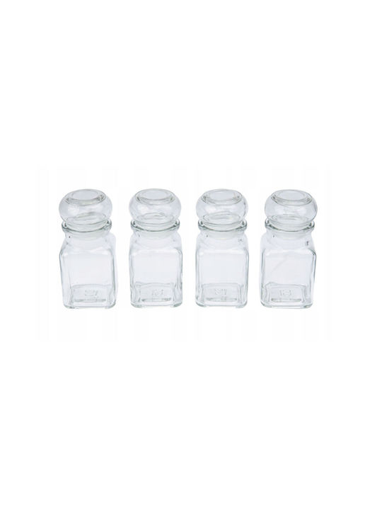 Excellent Houseware Set 4Stück Gläser Allgemeine Verwendung mit Deckel Glas Transparent 150ml