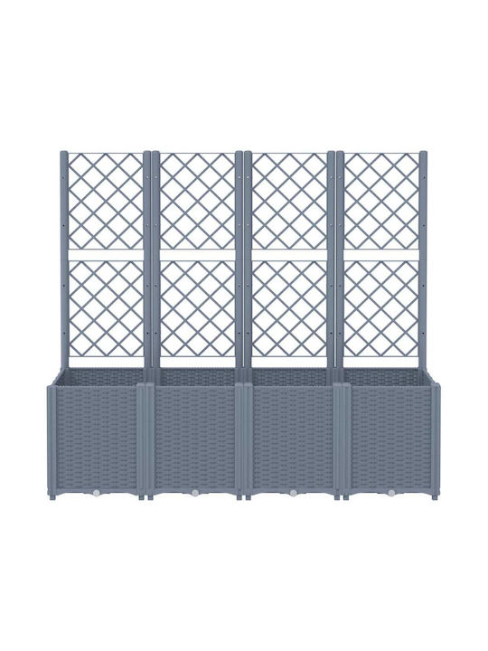 vidaXL Garden Planter Box Plastic Grey 160x40x140cm.