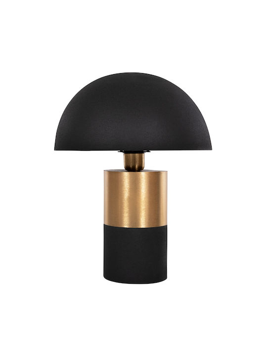 HomeMarkt PUNE Metal Table Lamp for Socket E27 with Black Shade and Base