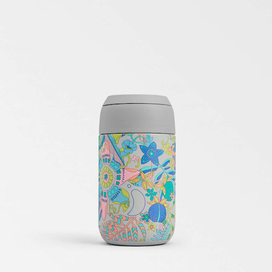 Chilly's Series 2 Glass Thermos Stainless Steel BPA Free 340ml chillys Grey Multicoloured