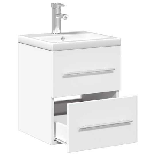 vidaXL Πάγκος με Νιπτήρα Μ41xΒ38.5xΥ48cm Λευκό