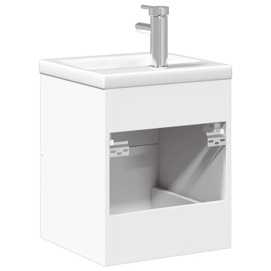 vidaXL Πάγκος με Νιπτήρα Μ41xΒ38.5xΥ48cm Λευκό
