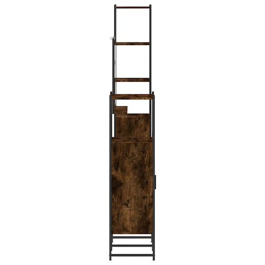 vidaXL Möbelset Waschtisch ohne Waschbecken mit Spiegel L33xB33xH60cm Smoky Oak