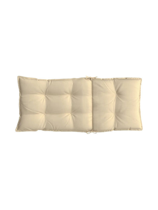 vidaXL Wasserdichtes Gartenstuhlkissen mit Rückenlehne Beige 4 Stück 50x120cm