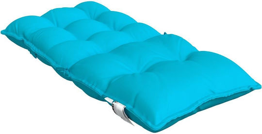 vidaXL Waterproof Garden Chair Cushion with Backrest Turquoise 4 Pieces 50x100cm