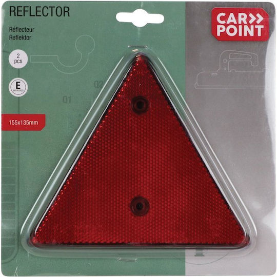 Carpoint Set Lumini Trailer Reflector Trailer Triunghiular Roșu cu șuruburi 2buc