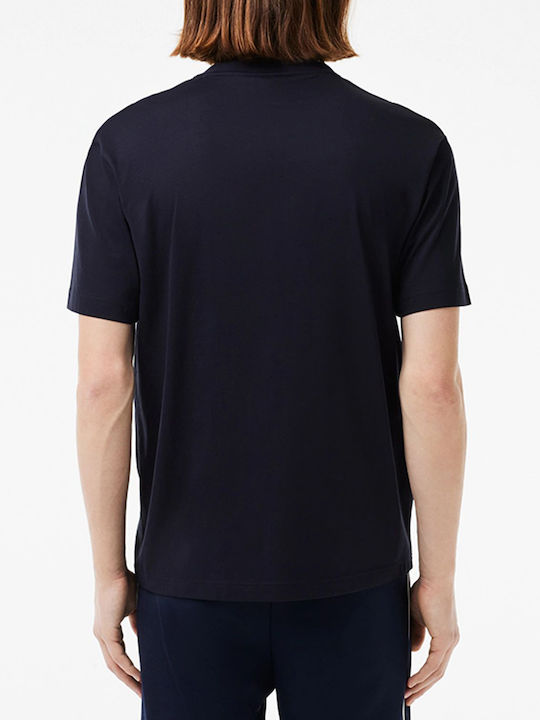 Lacoste T-shirt Bărbătesc cu Mânecă Scurtă Abysm Blue