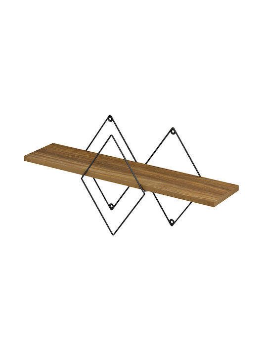 Ράφι Τοίχου Chantria Καφέ 60x14x36εκ.
