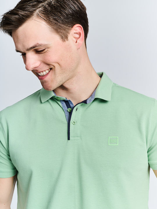 Staff Men's Short Sleeve Blouse Polo Green