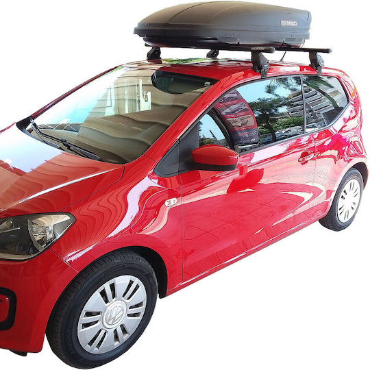 Menabo Metallic Car Roof Bars for Volkswagen Up 3D Set with Roof Rack Legs M.P.VWUP.10