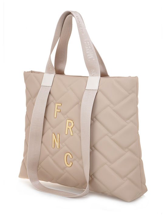 FRNC Damen Tasche Schulter Beige