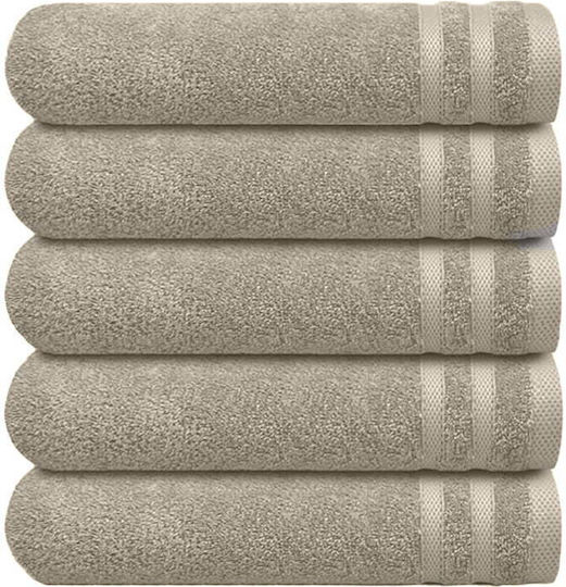 Nautica Prosop De Mână Crew 30x50cm Bej 5 Bucăți Greutate 550gsm