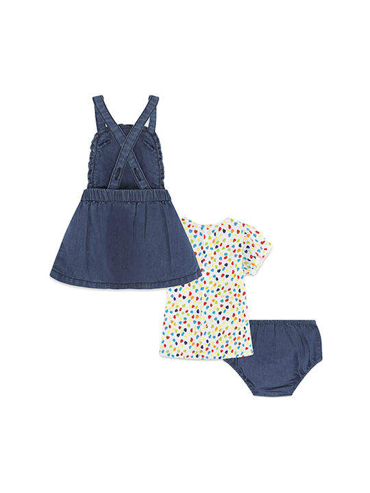 Tuc Tuc Kids Dress Set with Blouse and Accessories Sleeveless Multicolour