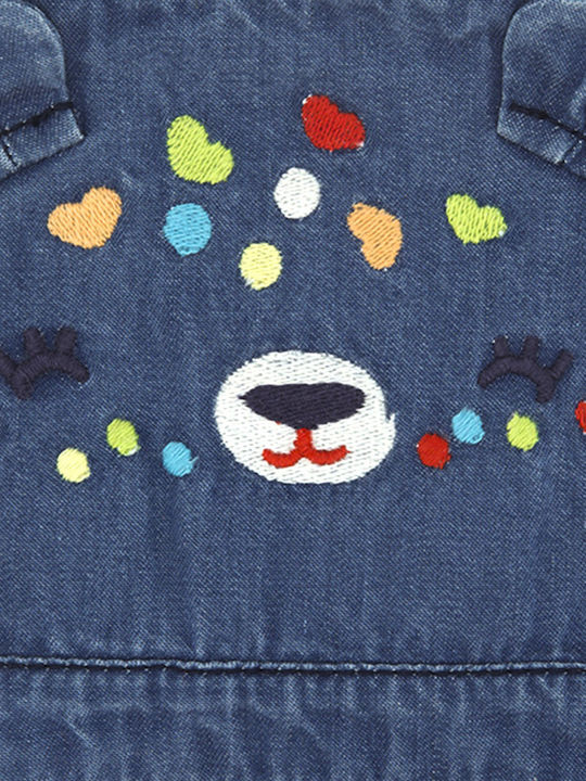 Girls Dungarees Set with Panty Multicolour