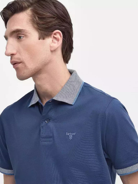 Contrast Polo Bluză Albastră