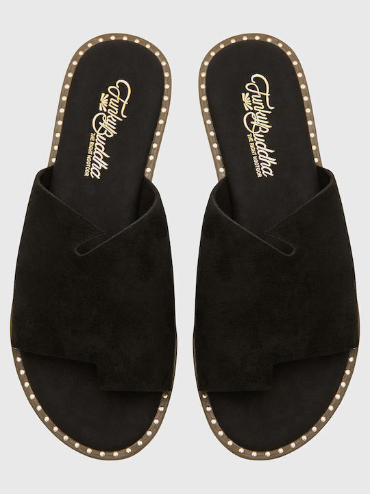 Flache Sandalen für Damen in Schwarz Farbe