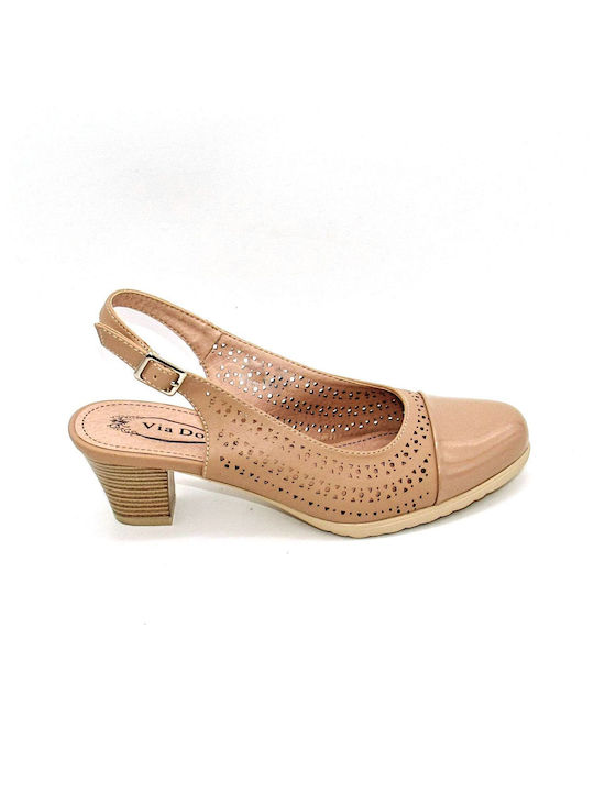 Via Dos Pumps mit mittelhohem Absatz Beige