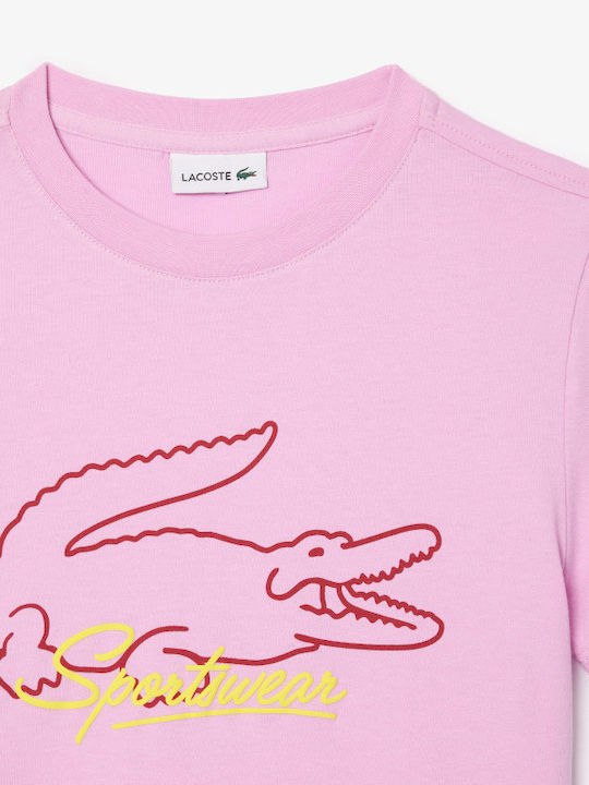 Lacoste Tricou pentru copii Roz