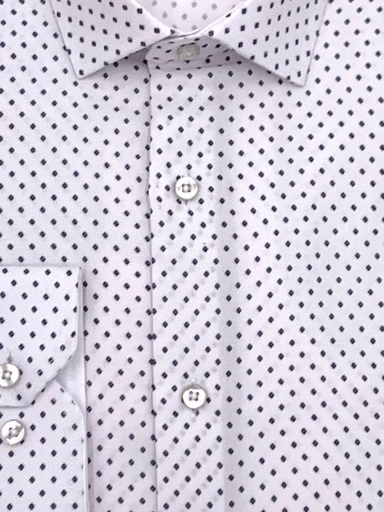 Dash&Dot Men's Shirt Polka Dot White