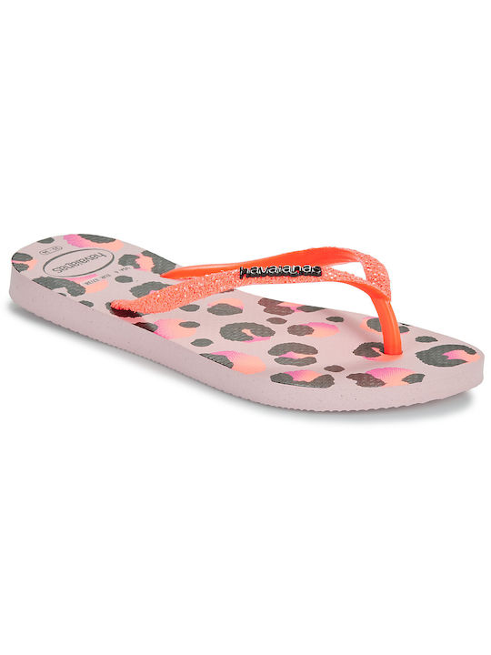 Havaianas Παιδικές Σαγιονάρες Ροζ Kids Slim Glitter