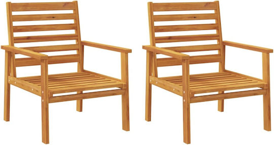 Acacia Armchair 2 Pieces 55x54x81cm Acacia Armchair 2 Pieces 55x54x81cm
