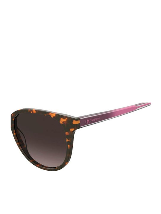 Missoni Women's Sunglasses with Brown Tartaruga Plastic Frame and Brown Gradient Lens