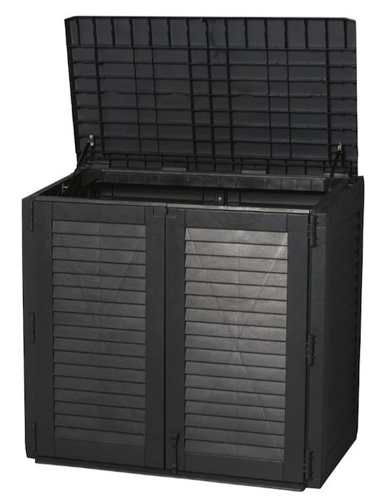 Außenlagerbox aus Polypropylen 780Es Schwarz L117xB74xH110cm