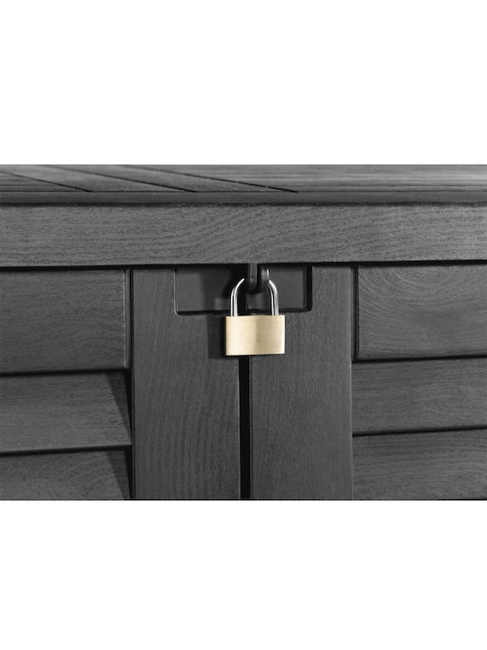 Außenlagerbox aus Polypropylen 780Es Schwarz L117xB74xH110cm