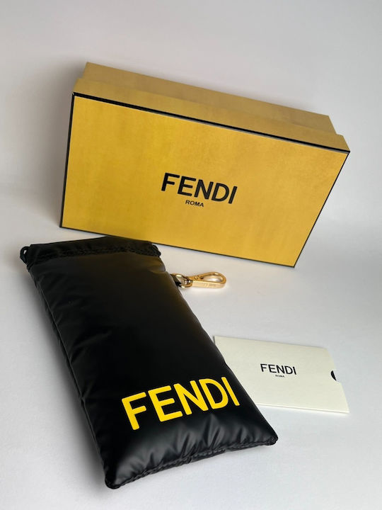 Fendi Women's Sunglasses with Brown Tartaruga Plastic Frame and Brown Gradient Lens FE40063I 53F