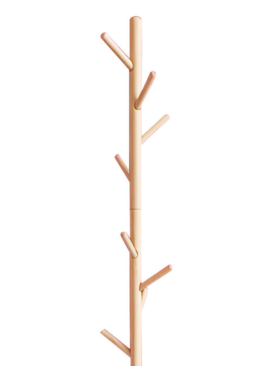 Pakketo Driko Freistehender Kleiderständer Hölzernes Beige 38x38x174cm