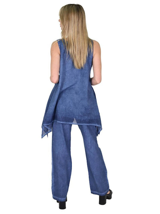 Aquablue Damen Top Strand Blue