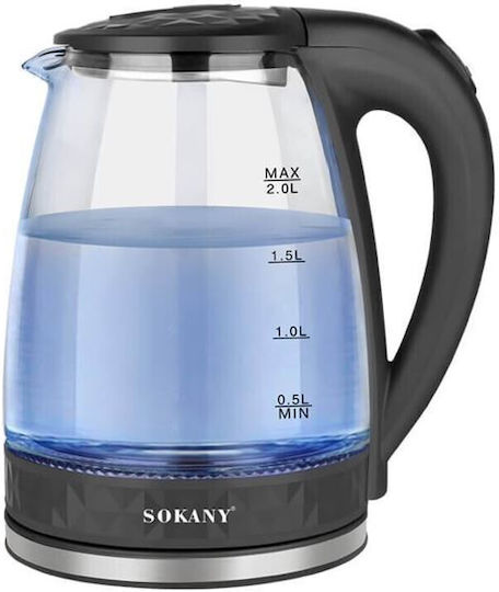 Sokany Kettle 2lt 1500W Black