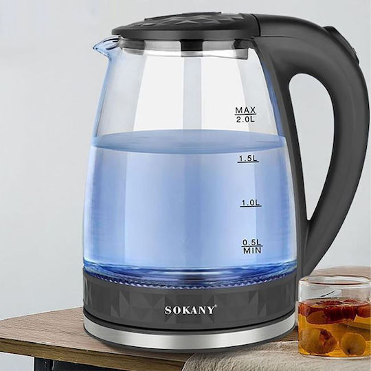 Sokany Kettle 2lt 1500W Black
