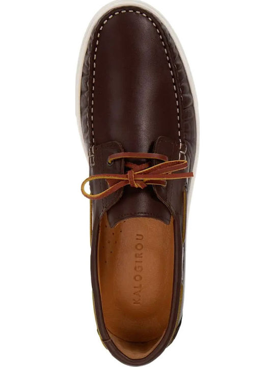 Ανδρικά Boat Shoes σε Καφέ Χρώμα
