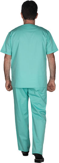Alezi Unisex Σετ Ιατρικό Παντελόνι και Μπλούζα Τιρκουάζ