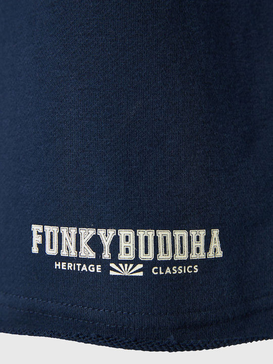 Funky Buddha Αθλητική Ανδρική Βερμούδα Navy Μπλε