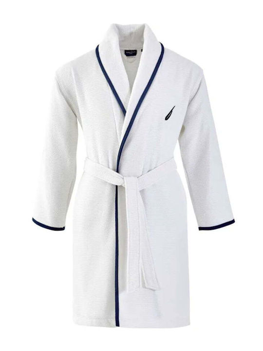 Nautica Marlin Collar Bathrobe White 550gr/m²