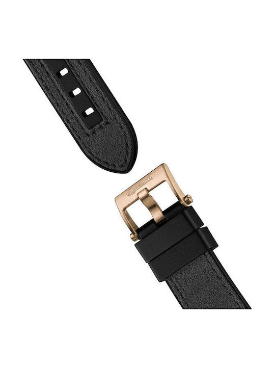 Ingersoll Ανδρικό Ρολόι 47mm Αυτόματο με Μαύρο Δερμάτινο Λουράκι