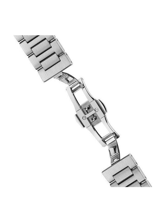 Ingersoll Ανδρικό Ρολόι 47mm Αυτόματο με Ασημί Μεταλλικό Μπρασελέ