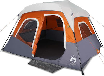 vidaXL Cort Camping Portocaliu pentru 6 Persoane 344x282x212cm