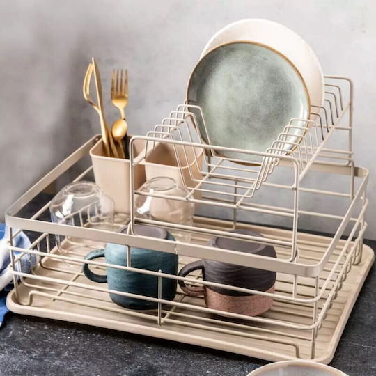 KING Hoff Metallisches Beige Spülbeckenablauf 43x32x27cm
