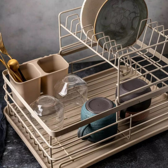 KING Hoff Metallisches Beige Spülbeckenablauf 43x32x27cm