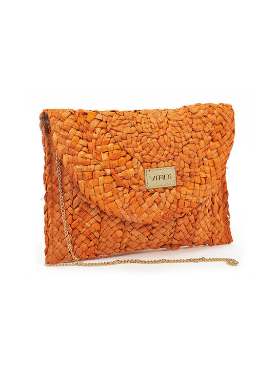 Verde Straw Beach Bag Orange