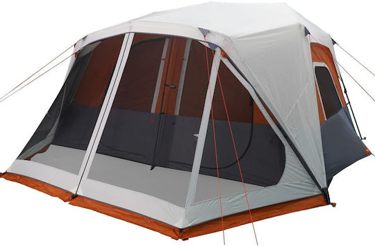 vidaXL Καλοκαιρινή Σκηνή Camping Πορτοκαλί για 10 Άτομα 443x437x229εκ.