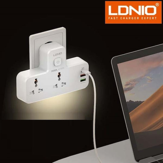 Ldnio Ταφ 2 Θέσεων με 2 USB-A