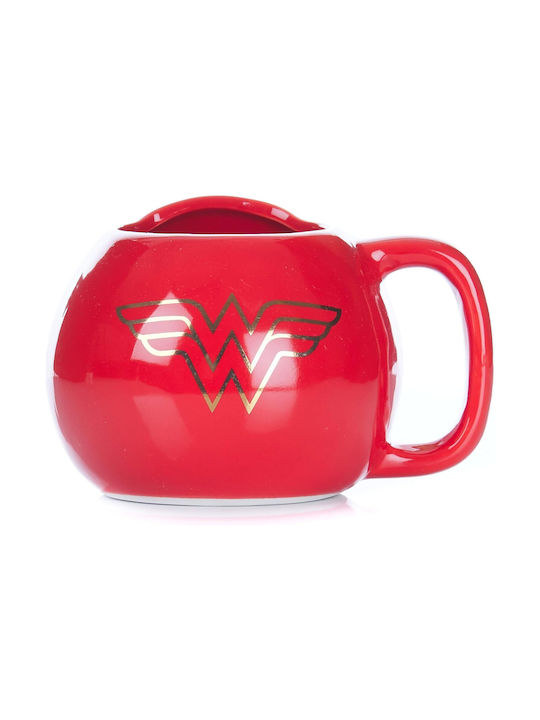Mug Ceramic with Lid Red 500ml