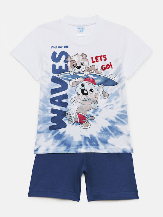 Eleten Детска пижама Лятна White/blue