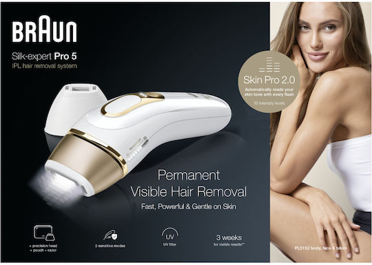 Braun Series 5 PL5152 Αποτριχωτική Μηχανή IPL για Πρόσωπο & Σώμα