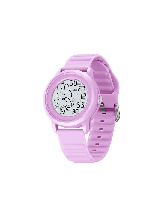 Skmei Kids Digital Watch with Rubber/Plastic Strap Purple