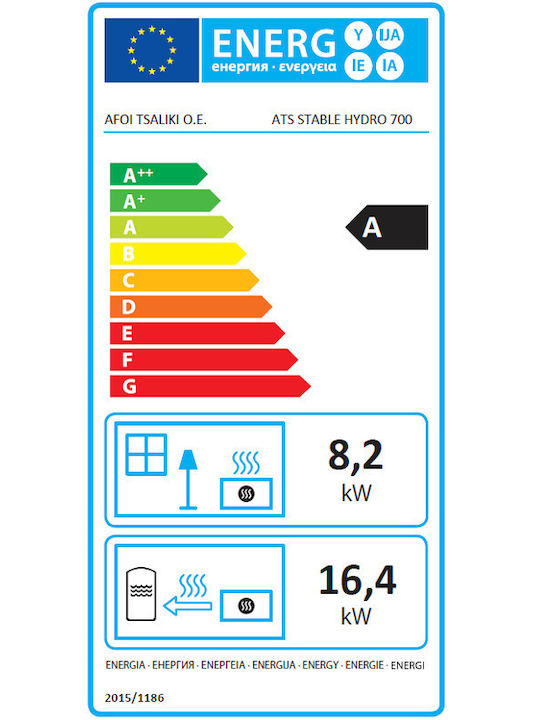 Thermiki ATS Stable Hydro 700 Ενεργειακό Τζάκι Ξύλου 8.2kW Ίσιο με Ανοιγόμενη Πόρτα